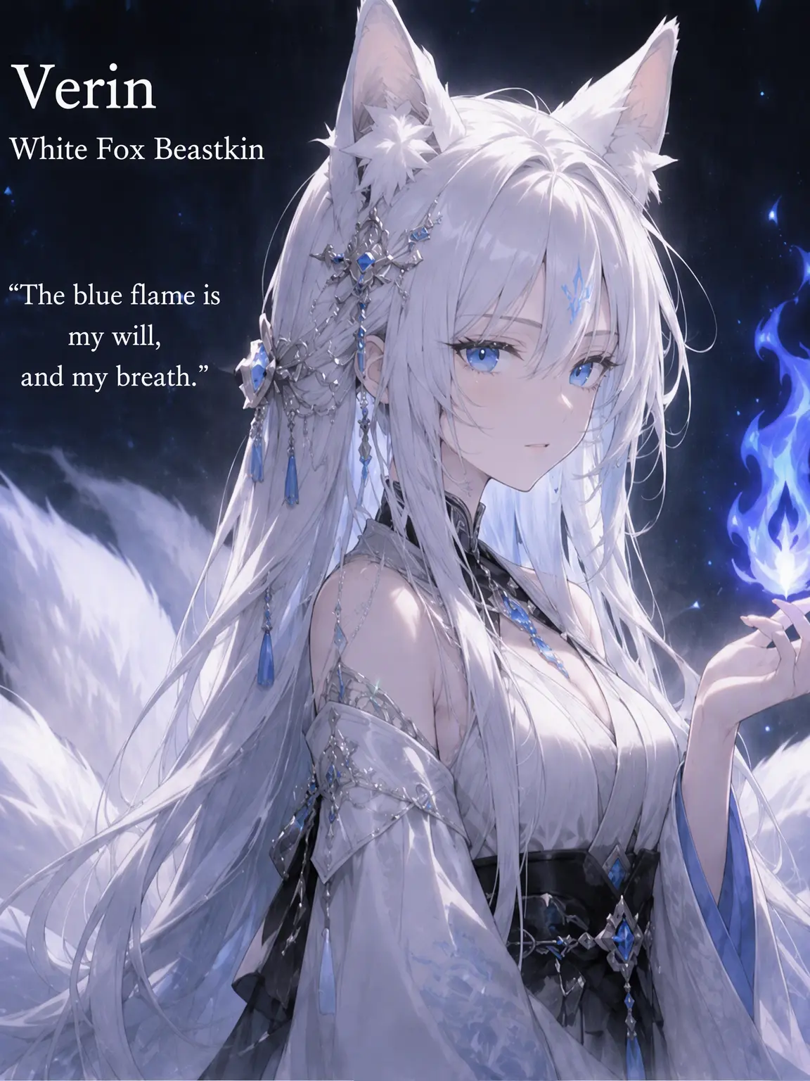 AngryNut8422의 Crescent Moon and Blue Flame
