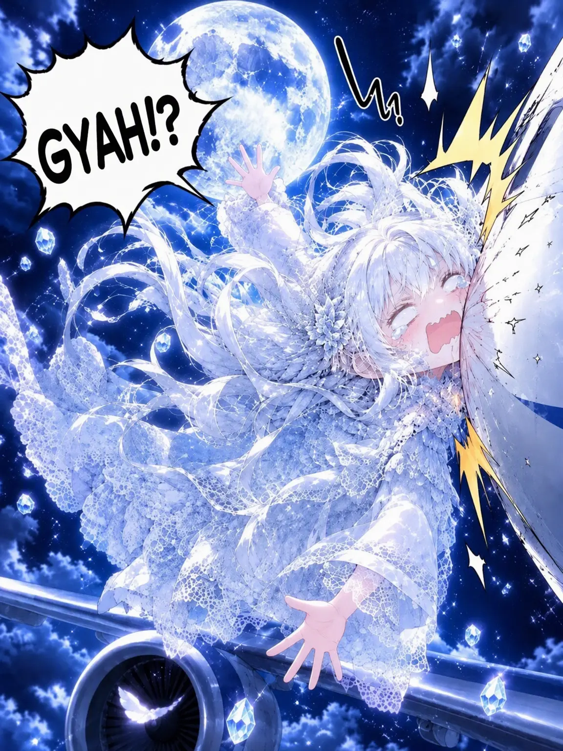 nemuuun의 The Goddess Who Fell on a Full Moon Night Was a Klutz