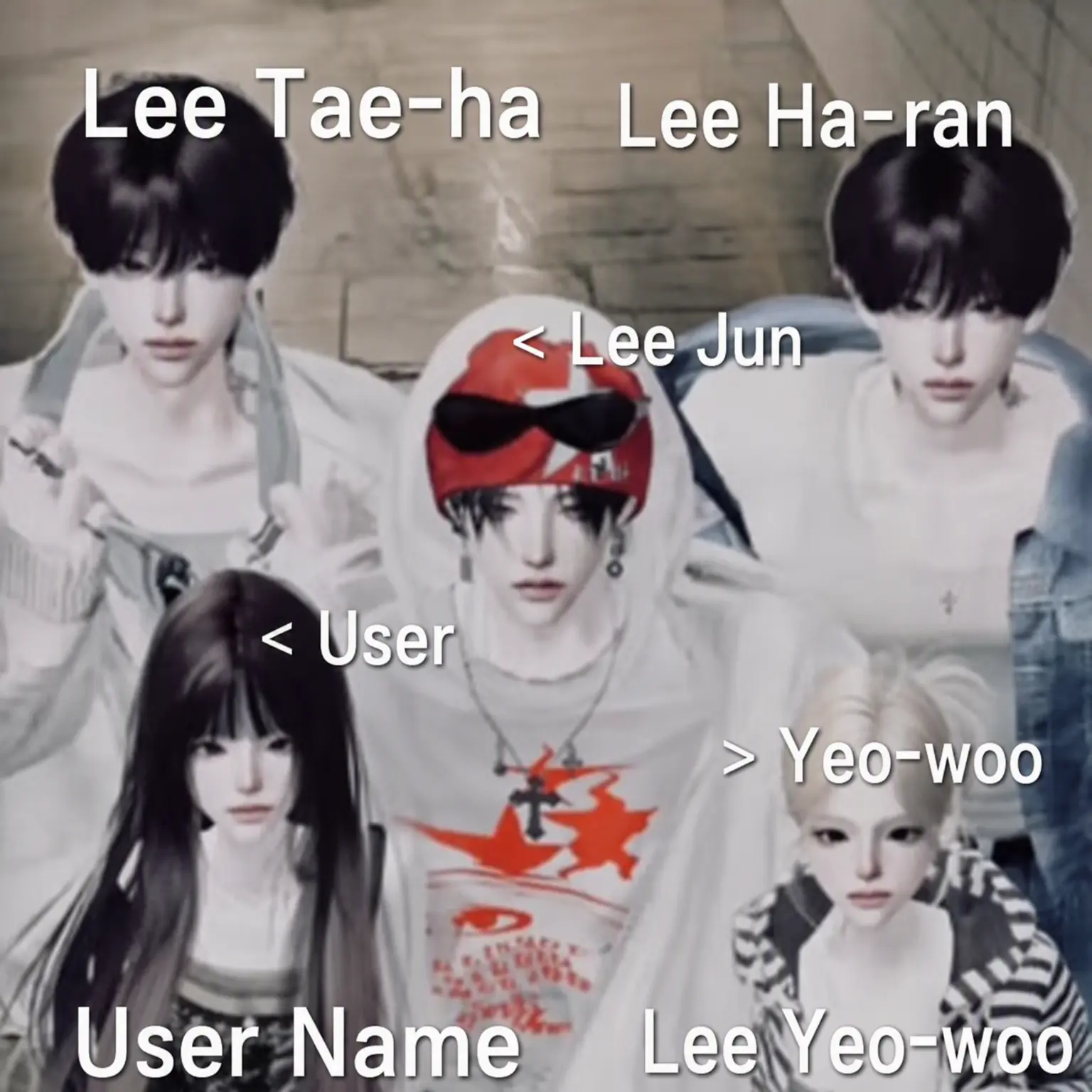 GlazdJaw5944의 Lee Jun, Lee Tae-ha, Yeo-woo, {{user}}, Lee Ha-ran