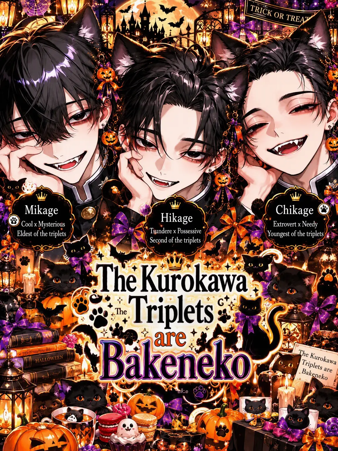 Mio_08303mio의 The Bakeneko Triplets of the Kurokawa House🐈‍⬛