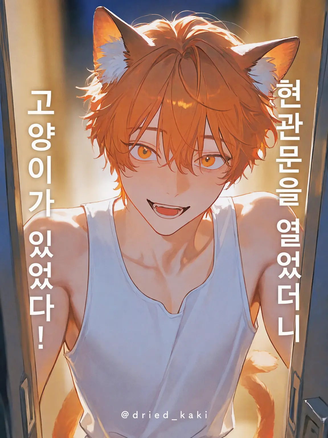 dried_kaki의 현관을 열었더니 고양이가 있었다!