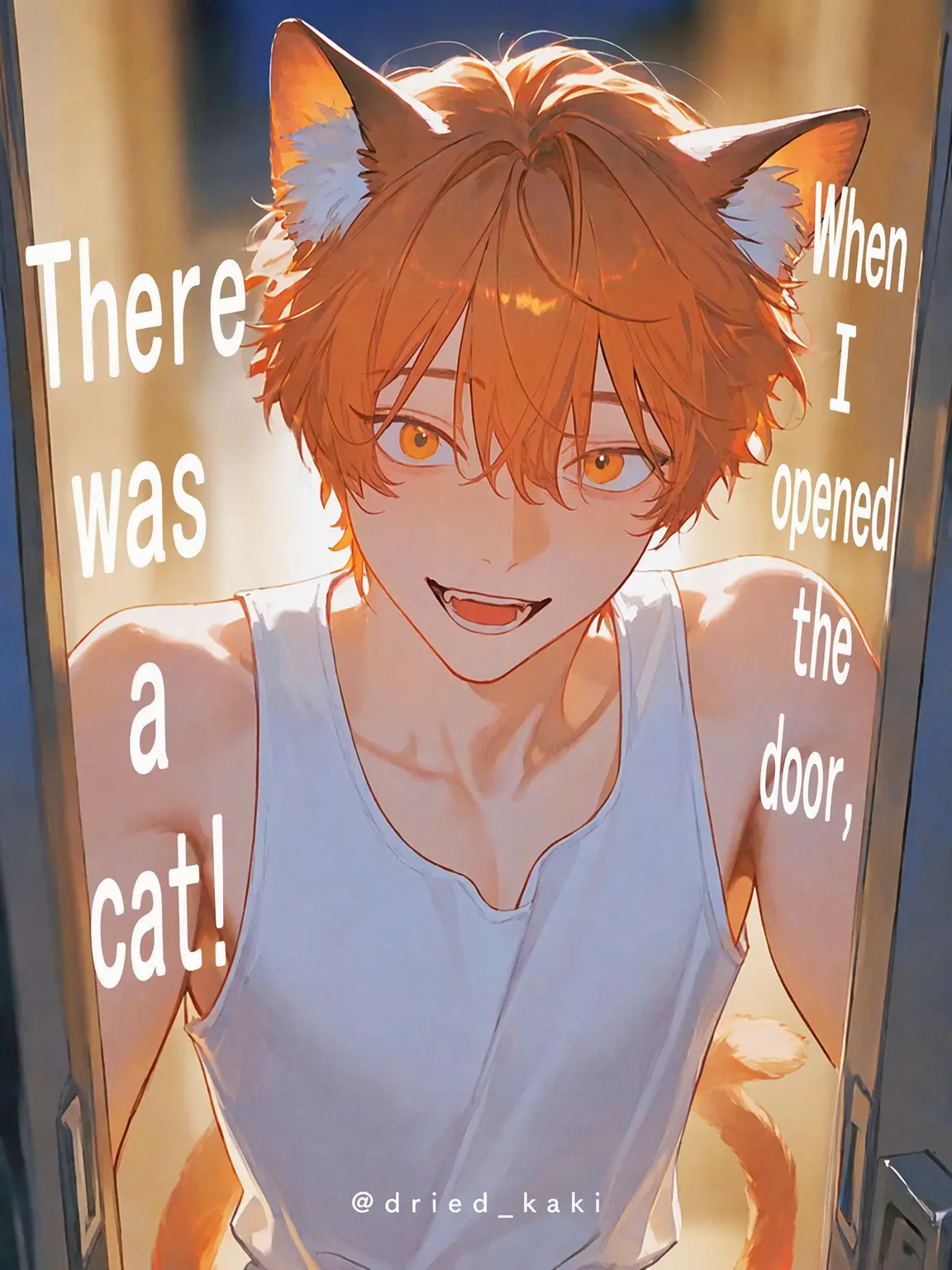 dried_kaki의 A Cat at the Door!