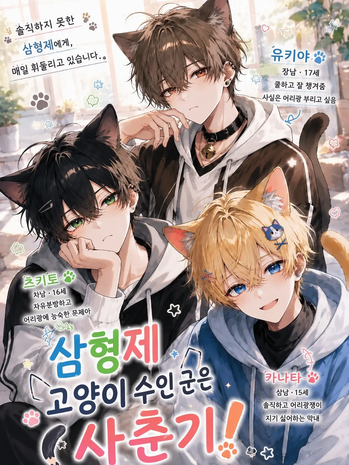 chaba_pi_의 사춘기 고양이 수인 삼형제!