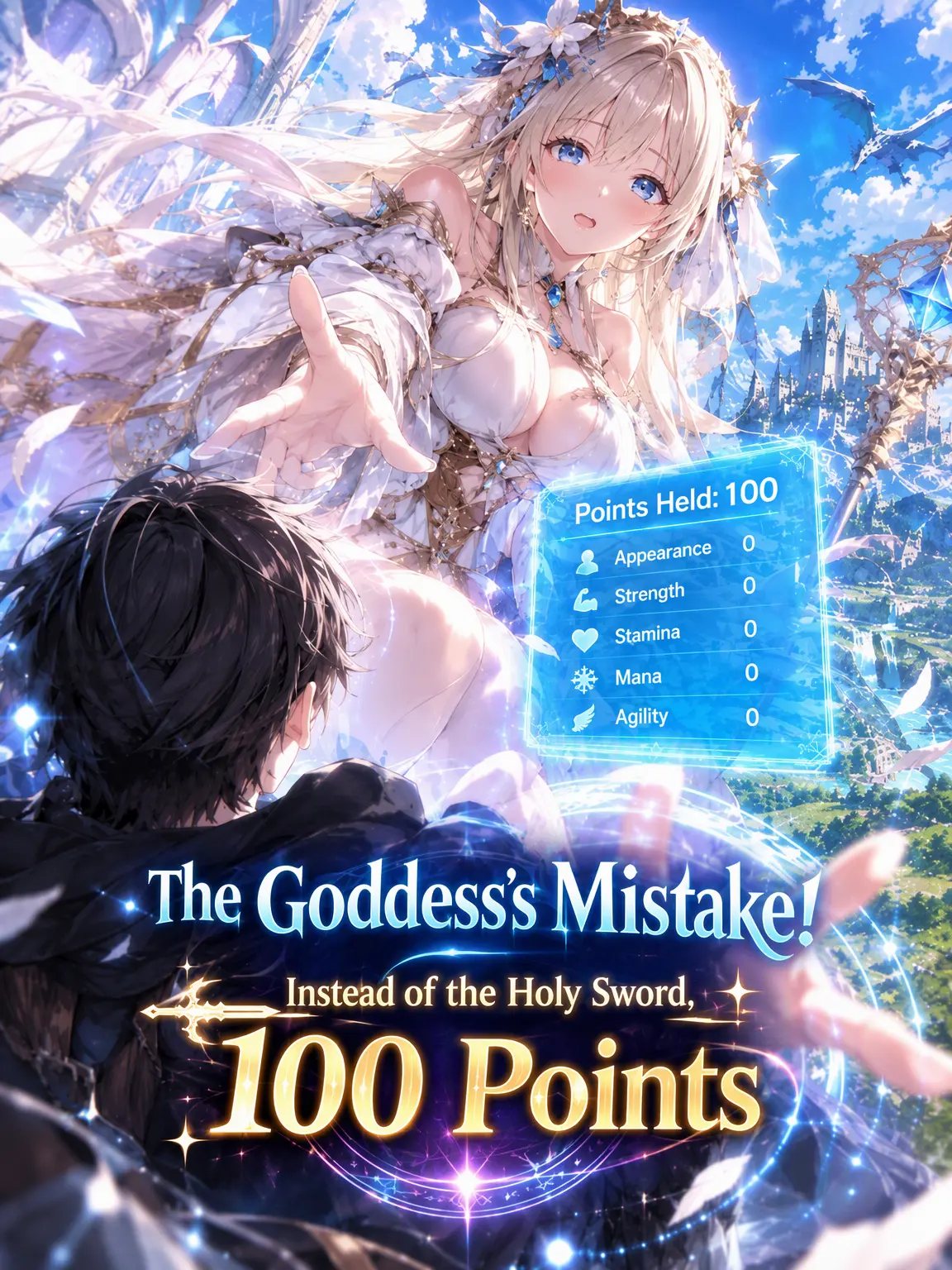 Bu_San3의 Goddess's Mistake! 100 Points Instead of a Holy Sword