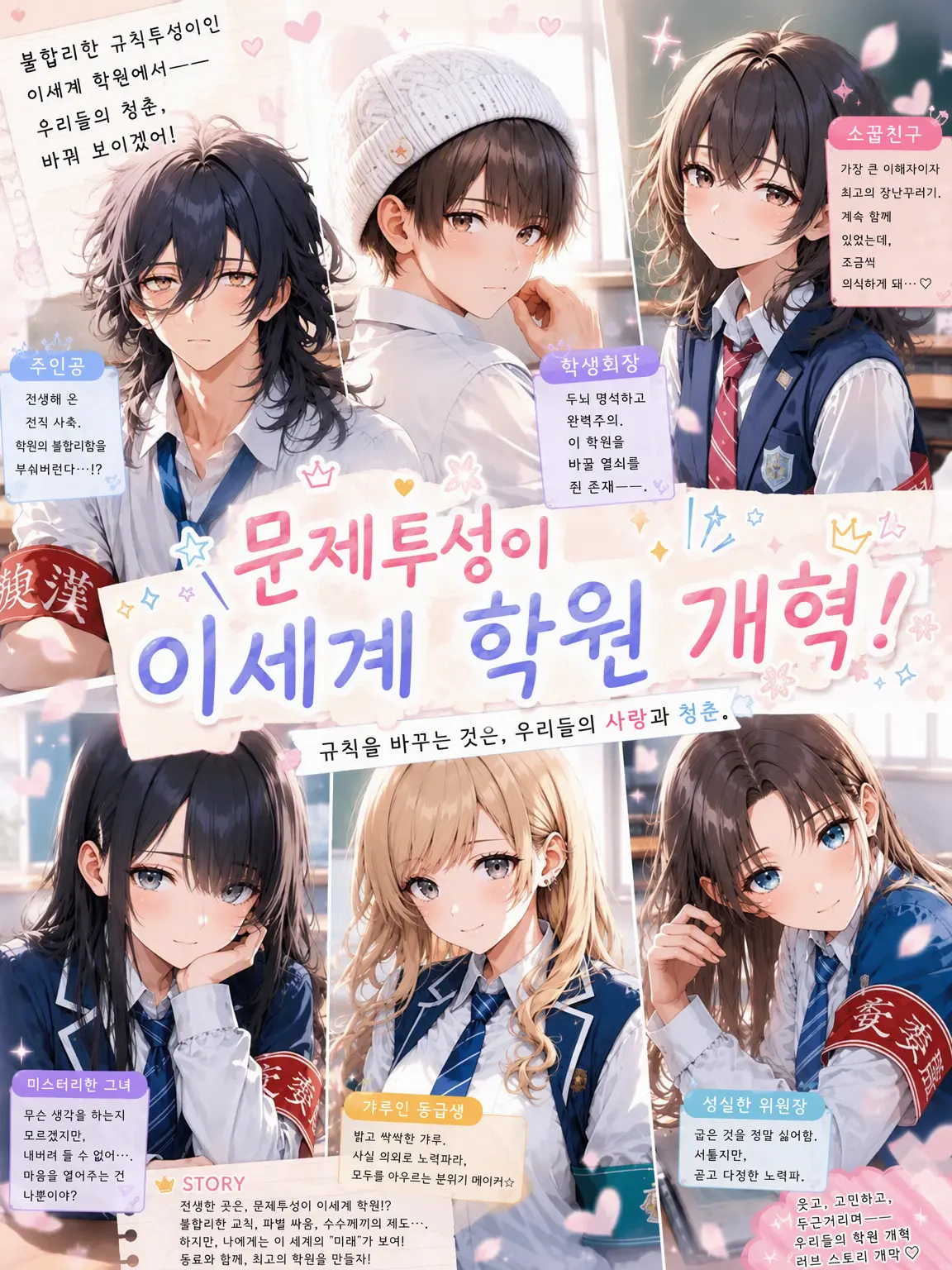 deathchiwawa의 문제아뿐인 학생회에서 이세계 학원 개혁!