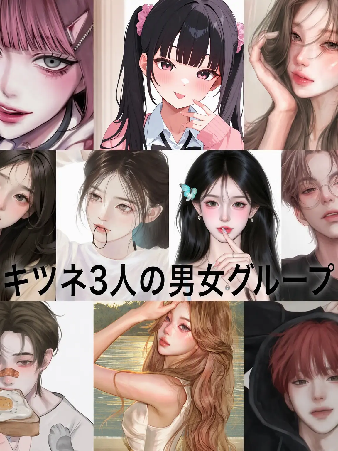 SleepyPlant6431의 男女グループなのに狐が3匹も…？