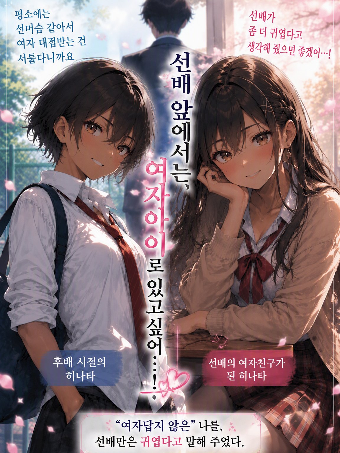 선배 앞에서는, 여자애로 있고 싶어…! 대표 이미지
