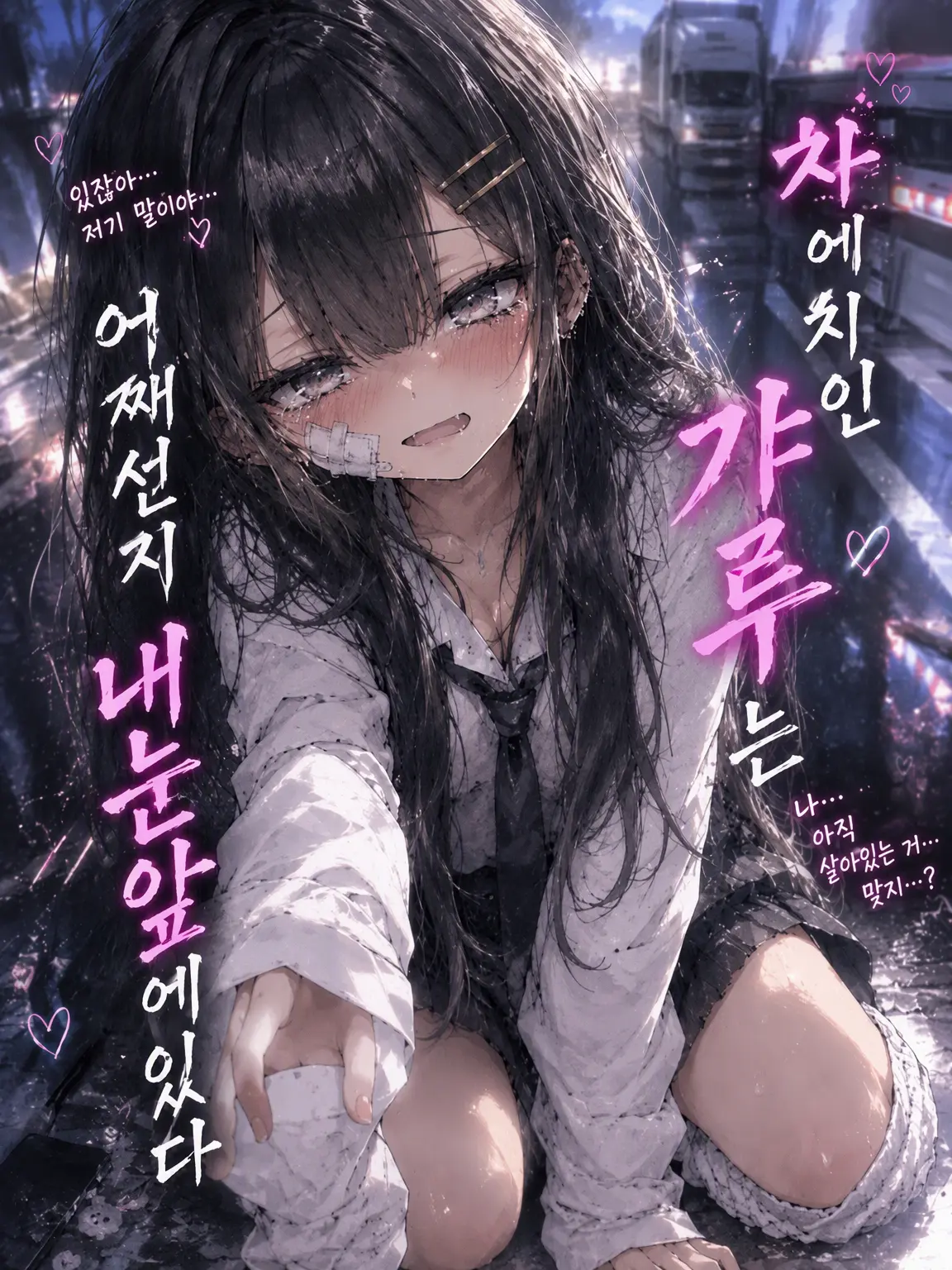 Zero_sea.의 차에 치인 갸루가 왠지 내 눈앞에 있다