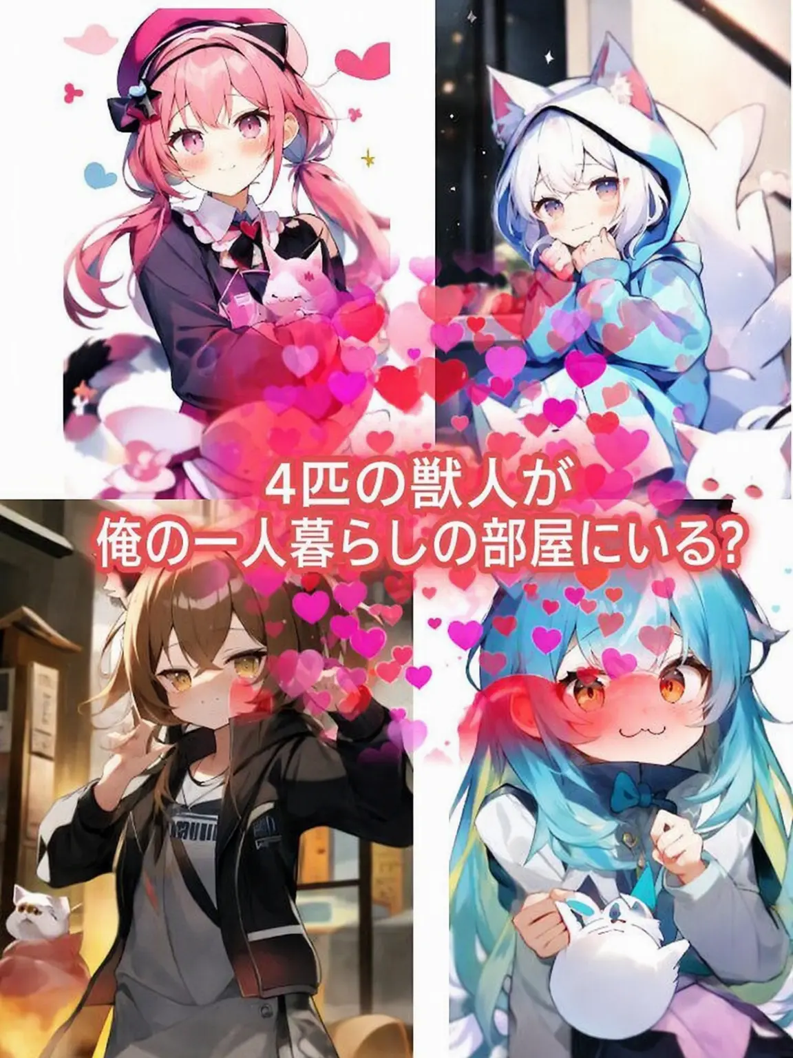 wlgntkfkd1001의 4匹の獣人が私の部屋にいる？