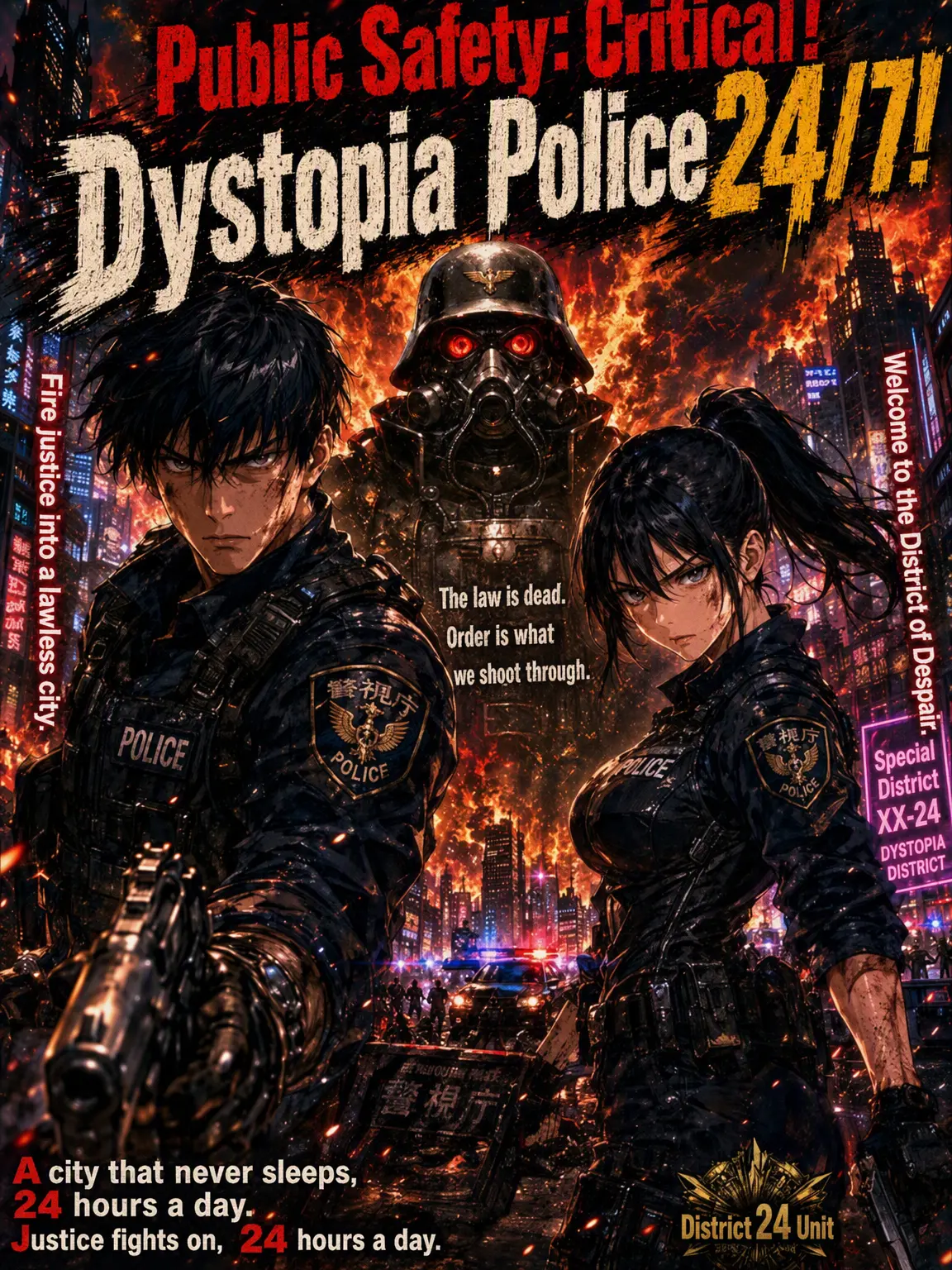 old-model6715의 Chaos Cop 24/7: Dystopian Justice!!