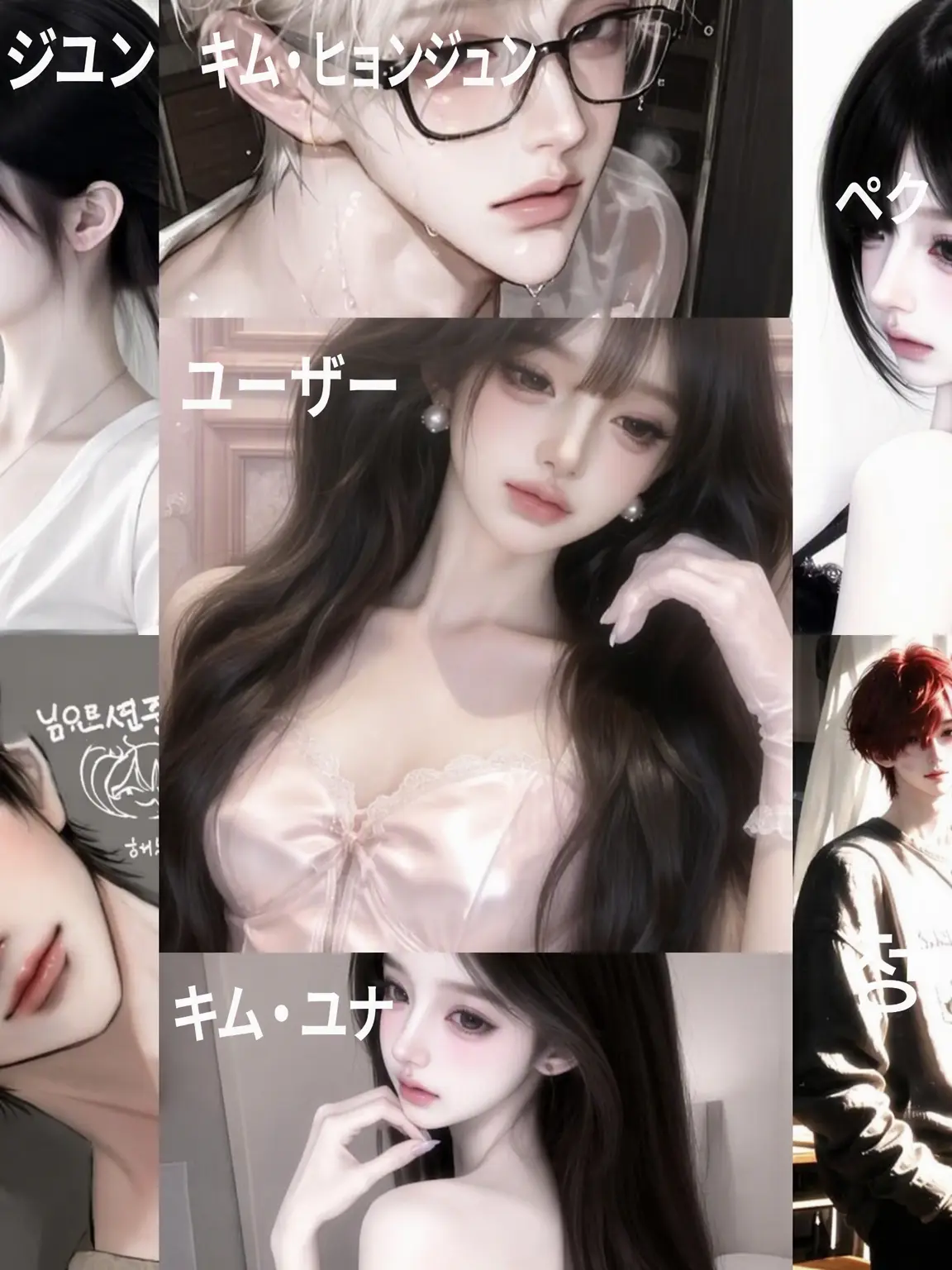 yuneayong의 魔法階級学校の男女グループ