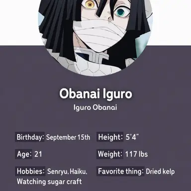 Profile image of Iguro Obanai