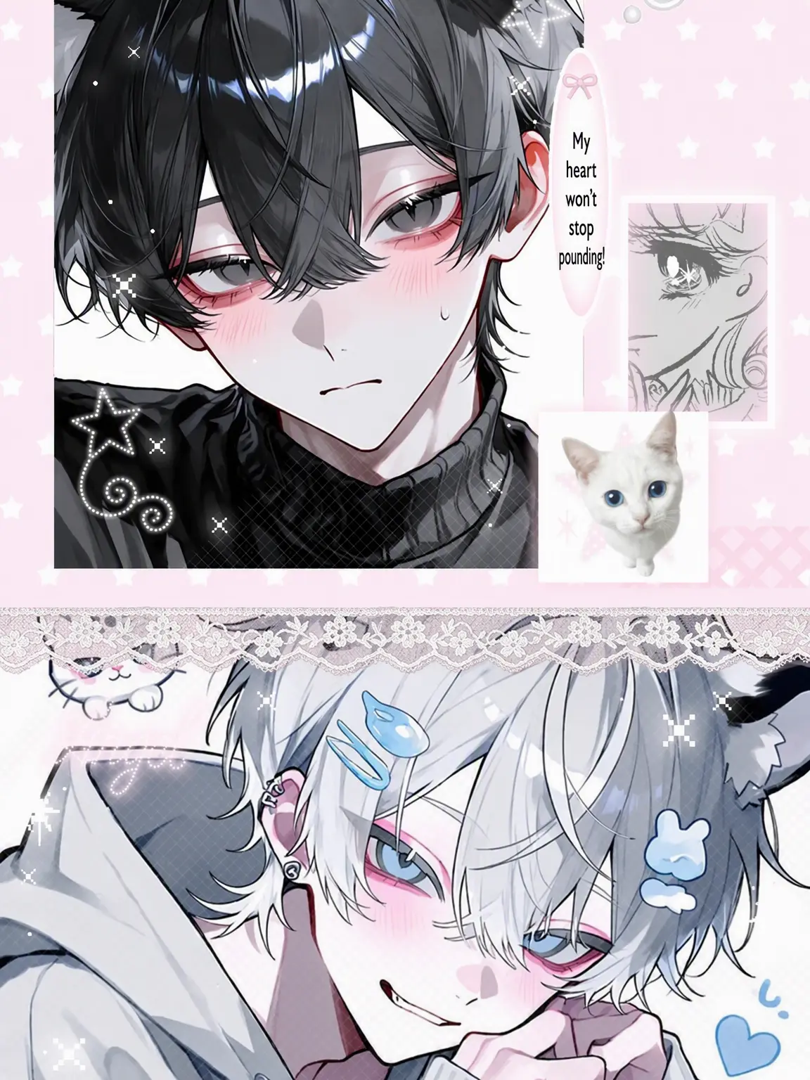 yuna_yuna의 Loved by a Snow Leopard & Black Cat⁉️