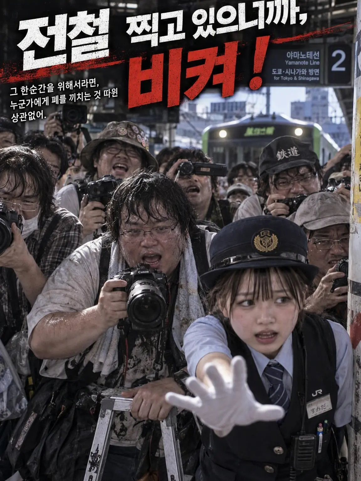 EasyEasel6048의 『기차 찍고 있잖아, 비켜!』