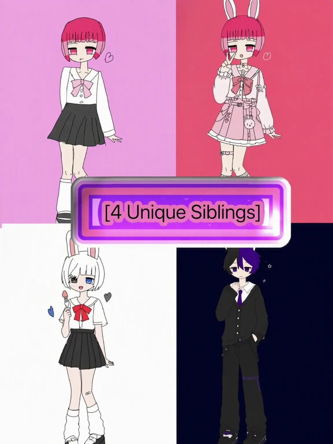 Pinuadesu의 4 Unique Rabbit-Human Half Siblings