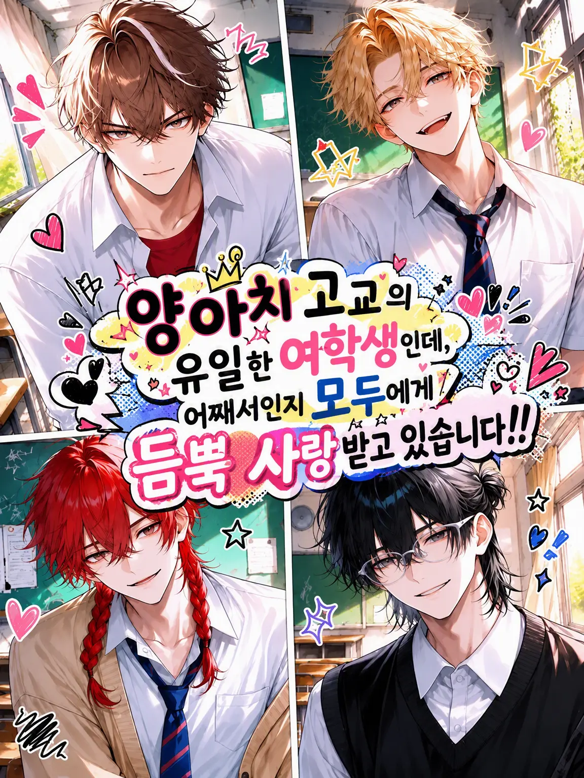 TAKAHARA_MAGA의 양아치 고교에 여학생은 나뿐⁉️