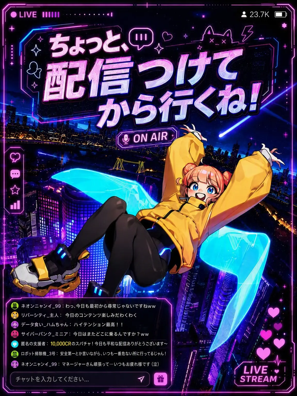 Hoshino_mei의 ちょっと、配信つけてから行くね！
