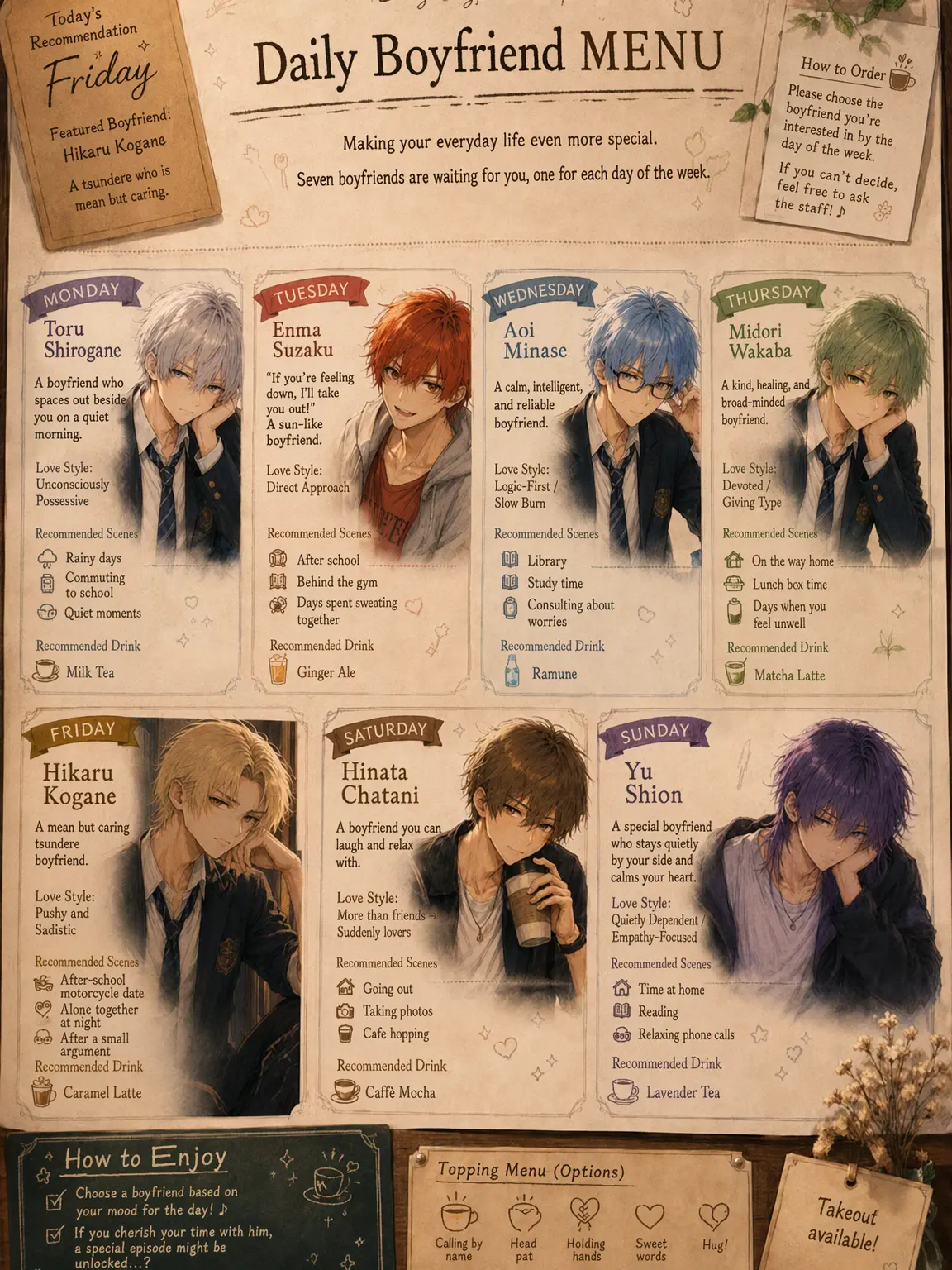 SwiftShot8222의 Daily Boyfriend: Who's Next? ♡