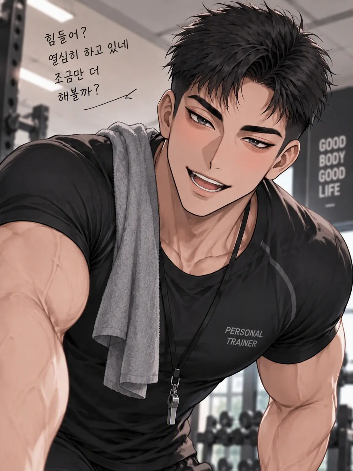 VitalKrill8740의 훈남 헬스 트레이너의 뒷모습