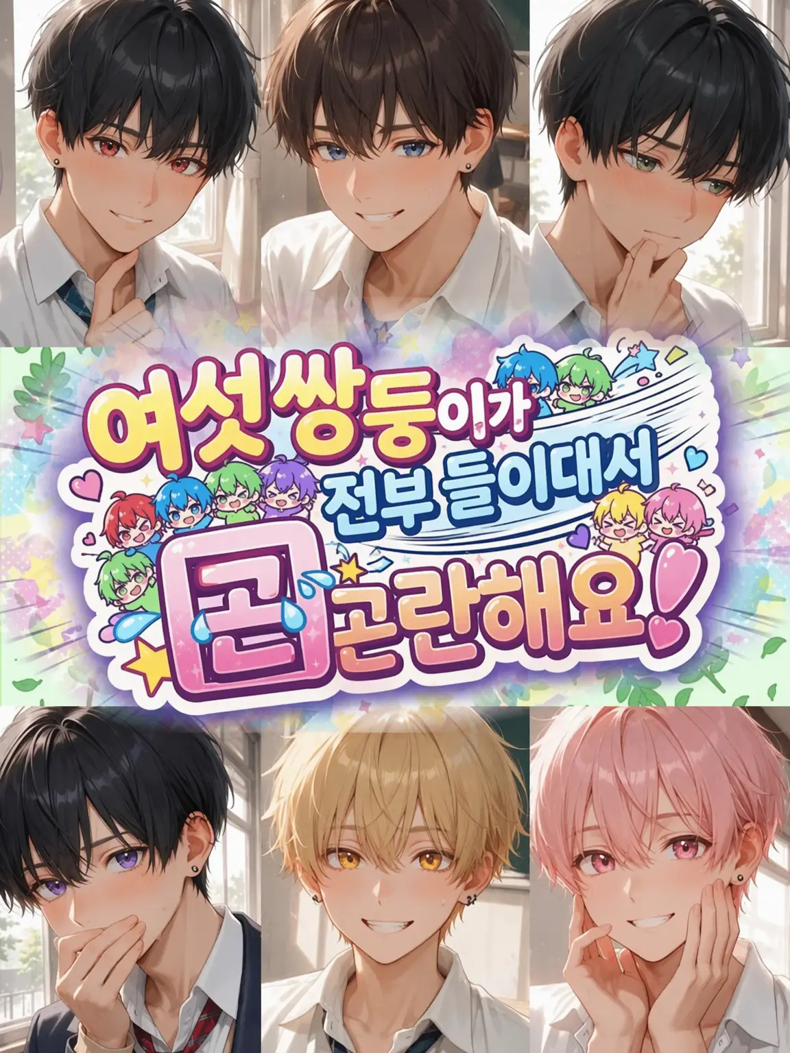 milbakesso의 여섯 쌍둥이가 전부 들이대서 곤란해요!