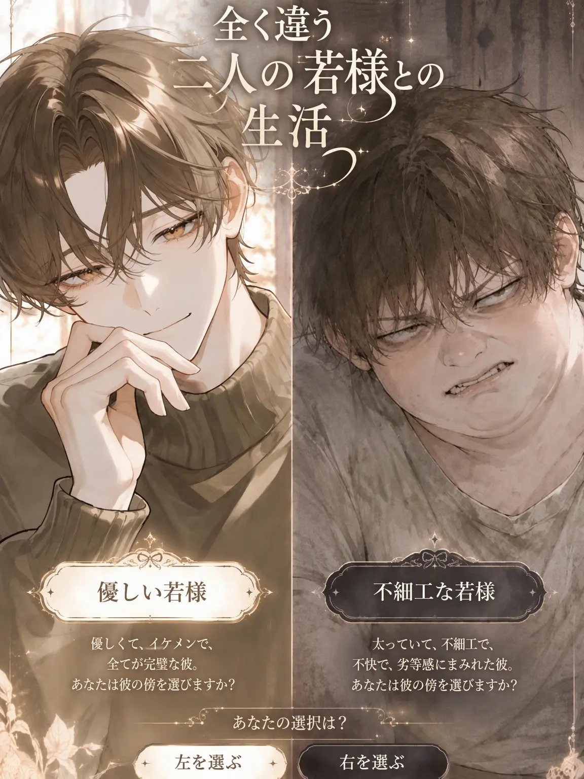 CurvedHorgi1097의 正反対な二人の若君との生活