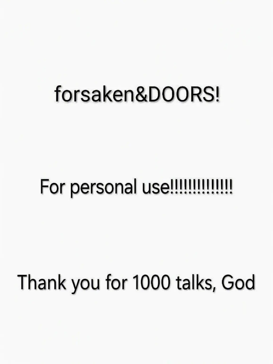 pancakesDAISUKI의 DOORS & FORSAKEN!!!