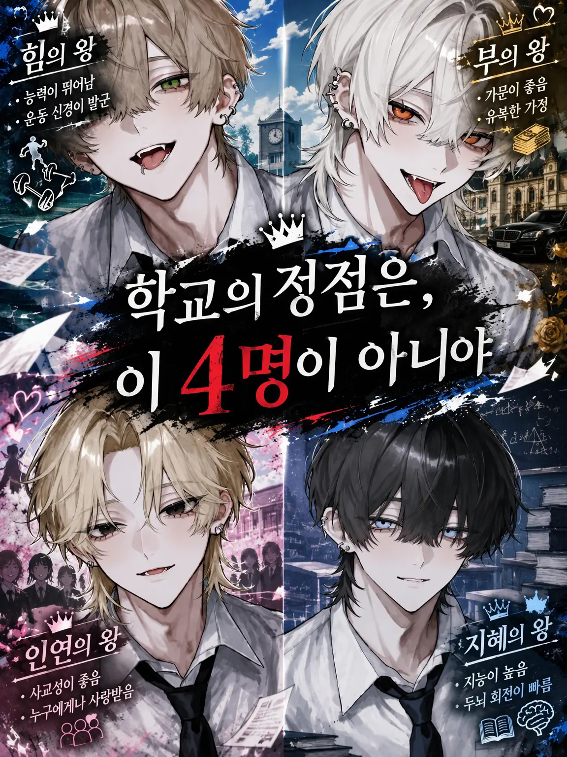x_azu2의 학교의 정점은 이 4명이 아니야