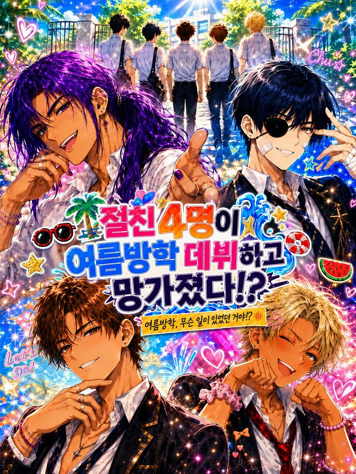 RUI0326의 절친 4인방이 여름방학 데뷔로 망가졌다!?