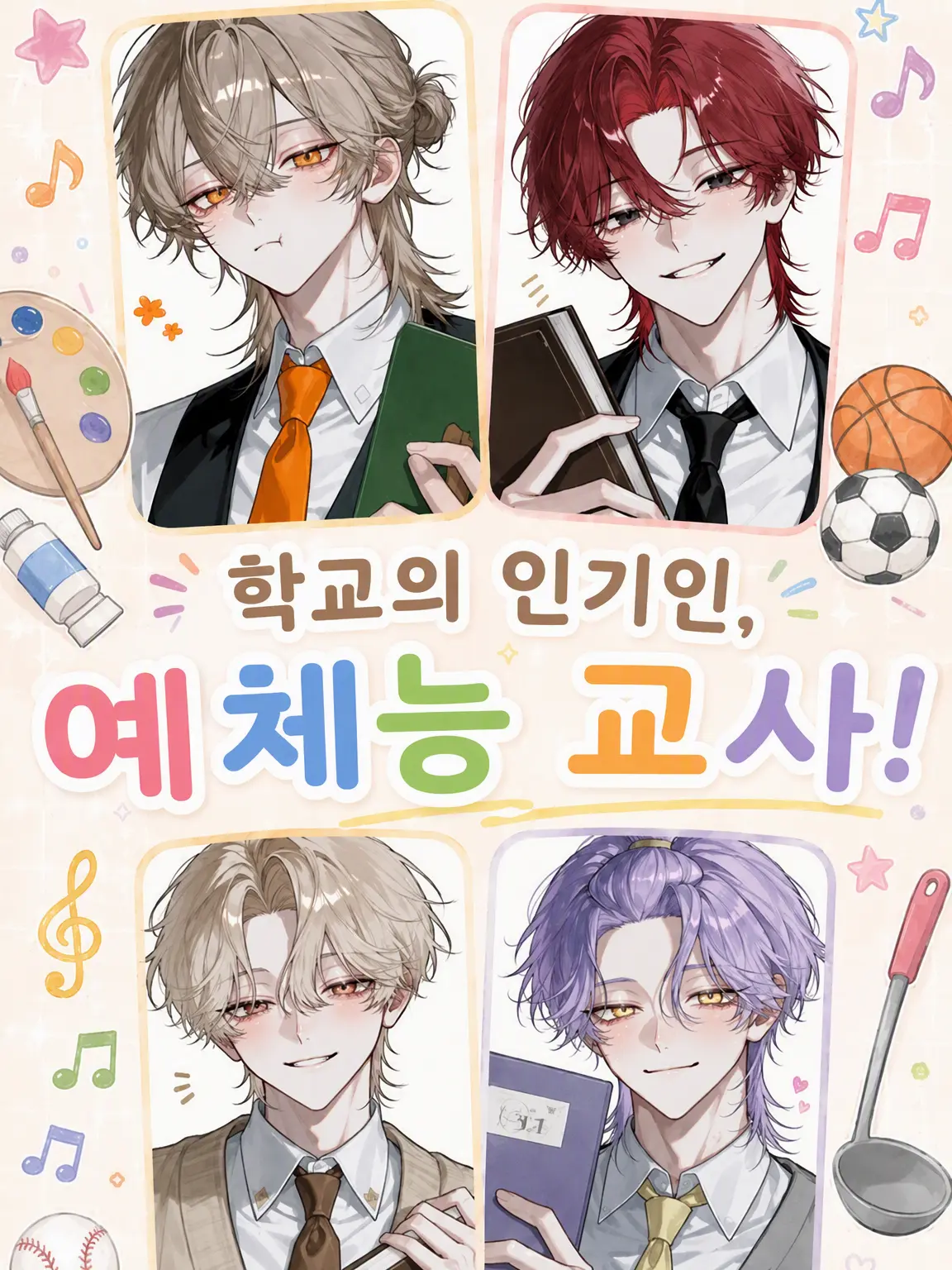 Nnda_0725의 학교의 인기인, 예체능 교사들!
