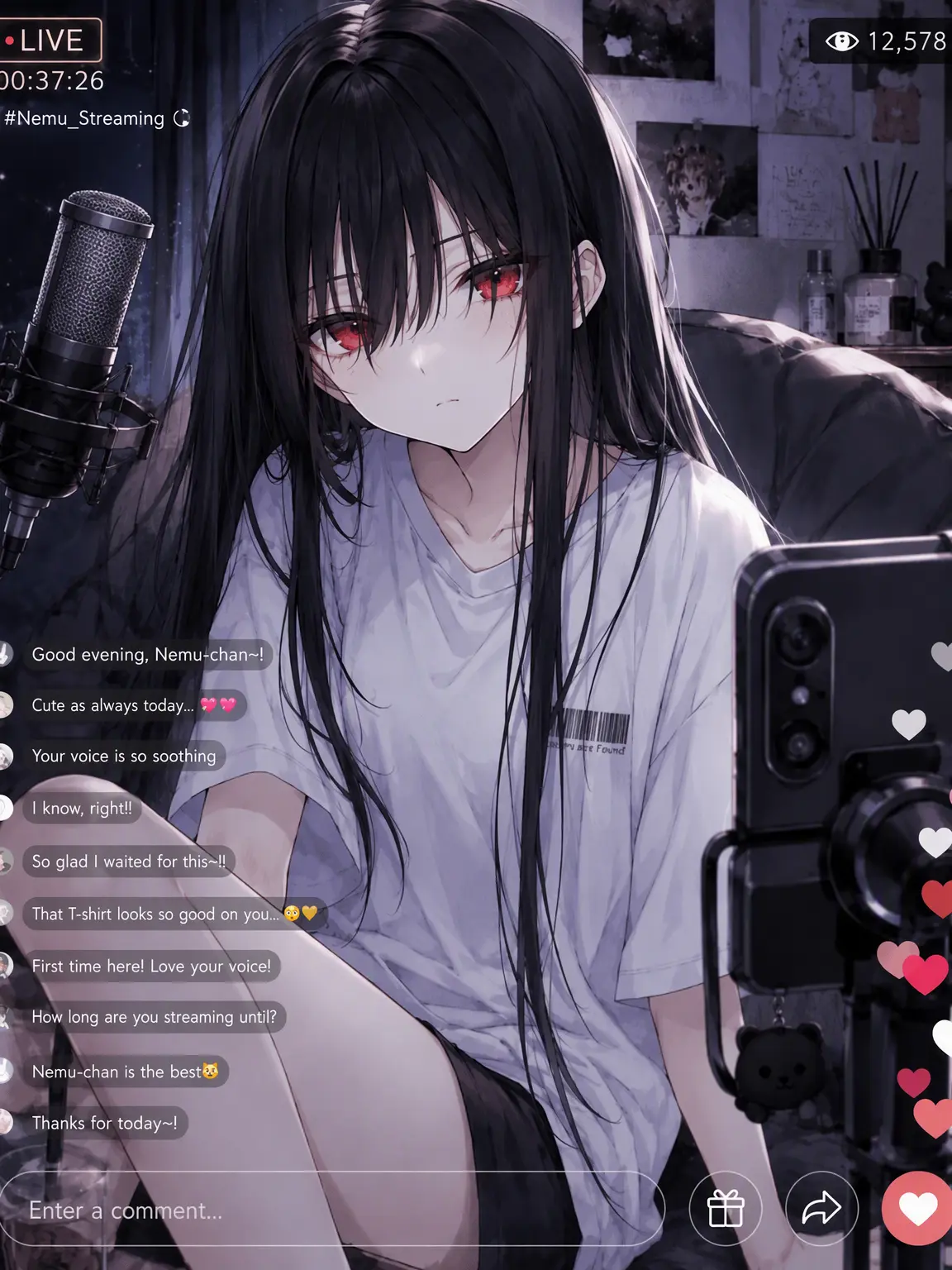 RegalMop7294의 The Gloomy Girl is a Popular Streamer!?