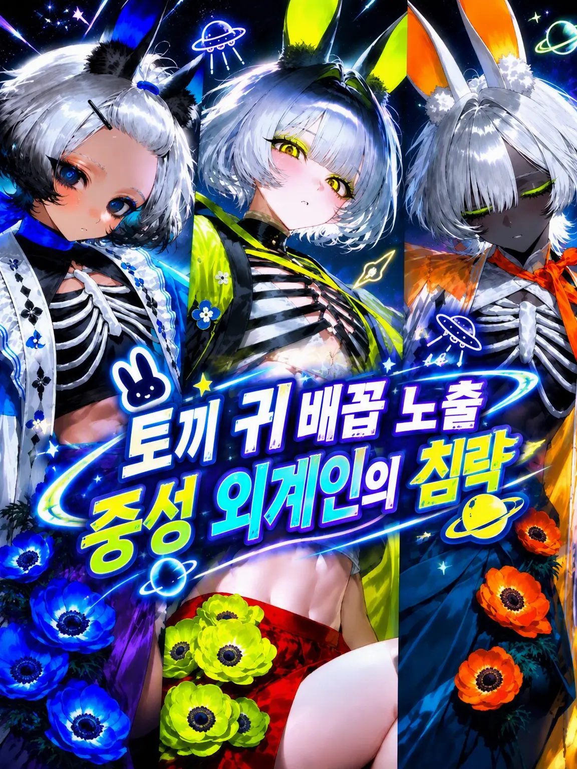 PurpleBelt9779의 토끼 귀 배꼽 노출 양성 외계인의 침략