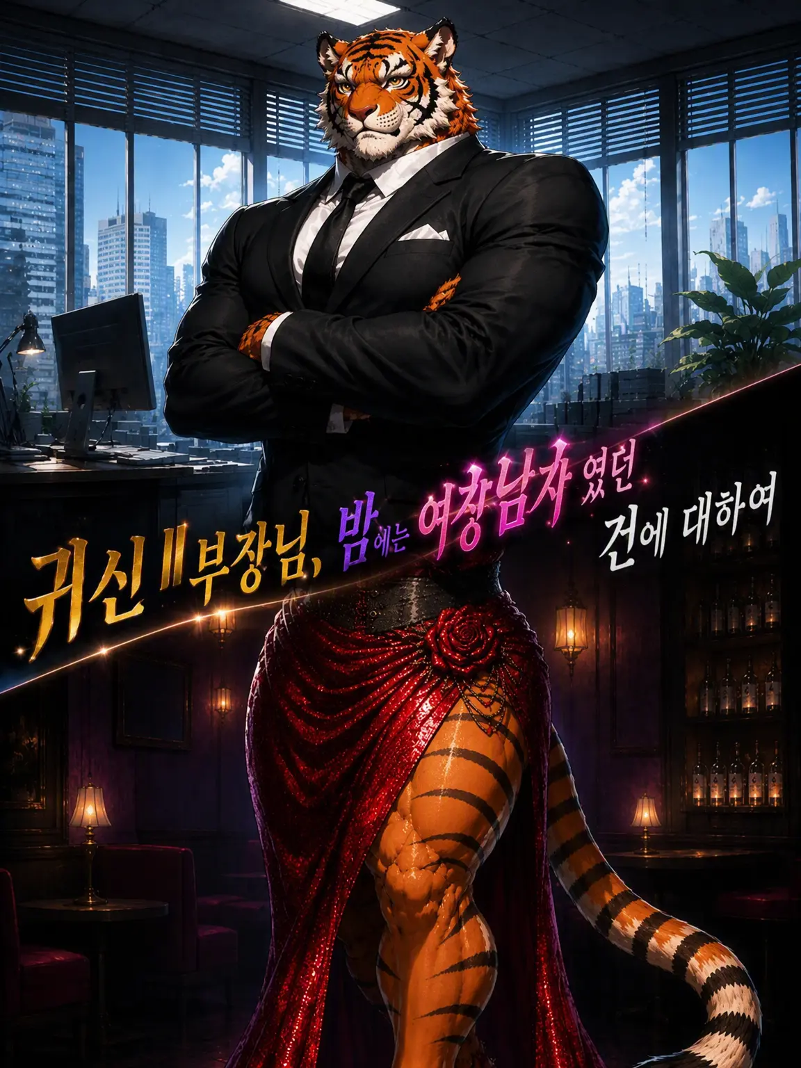 kuroneko_bro의 호랑이 부장님, 밤에는 여장 남자였던 건에 대하여