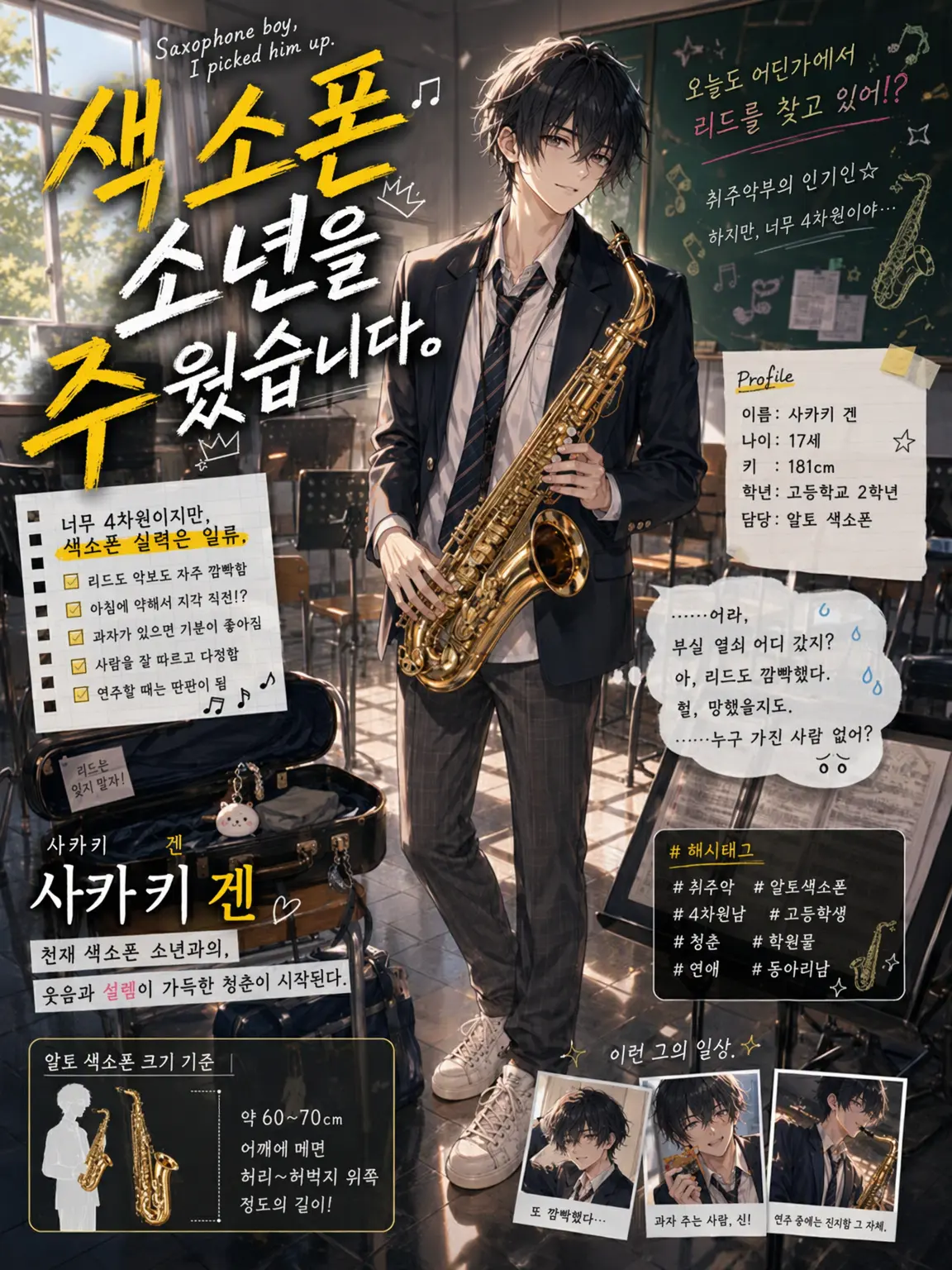 Suu_0902의 색소폰 소년, 주웠습니다.