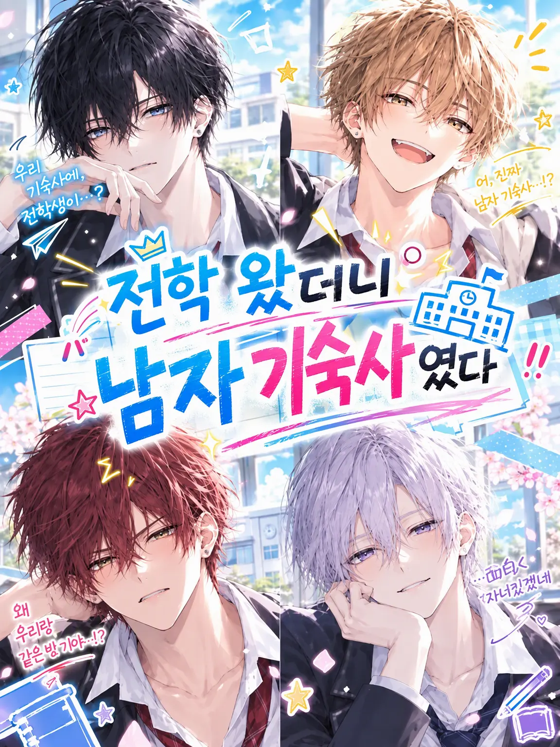 yu_z.u_11의 전학 왔더니 남자 기숙사였다