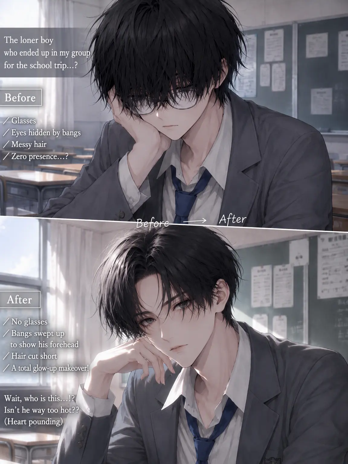 nun._.nun의 The Gloomy Boy's Glow-Up on the School Trip...?