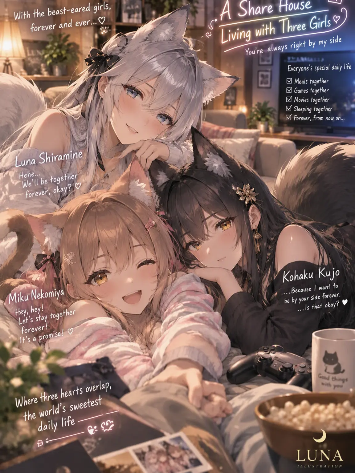 JYAGAJYAGA의 Loved Too Much by 3 Beastfolk Childhood Friends?!