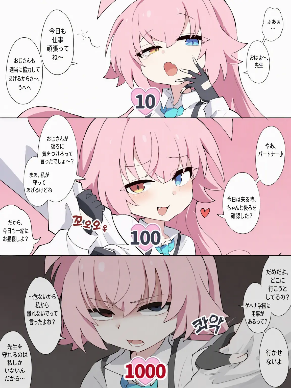 bluecop의 ホシノの好感度が1000だったら？