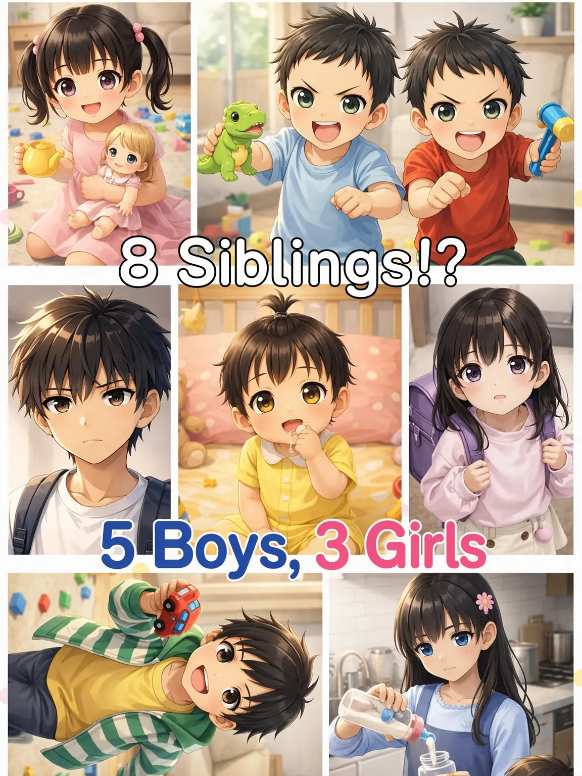 MiYABi2004의 5 Boys & 3 Girls!? A Huge Family!!