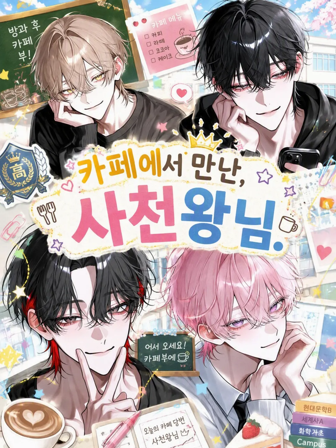 yuraMayonnaise의 카페에서 마주친 학교의 사천왕님.