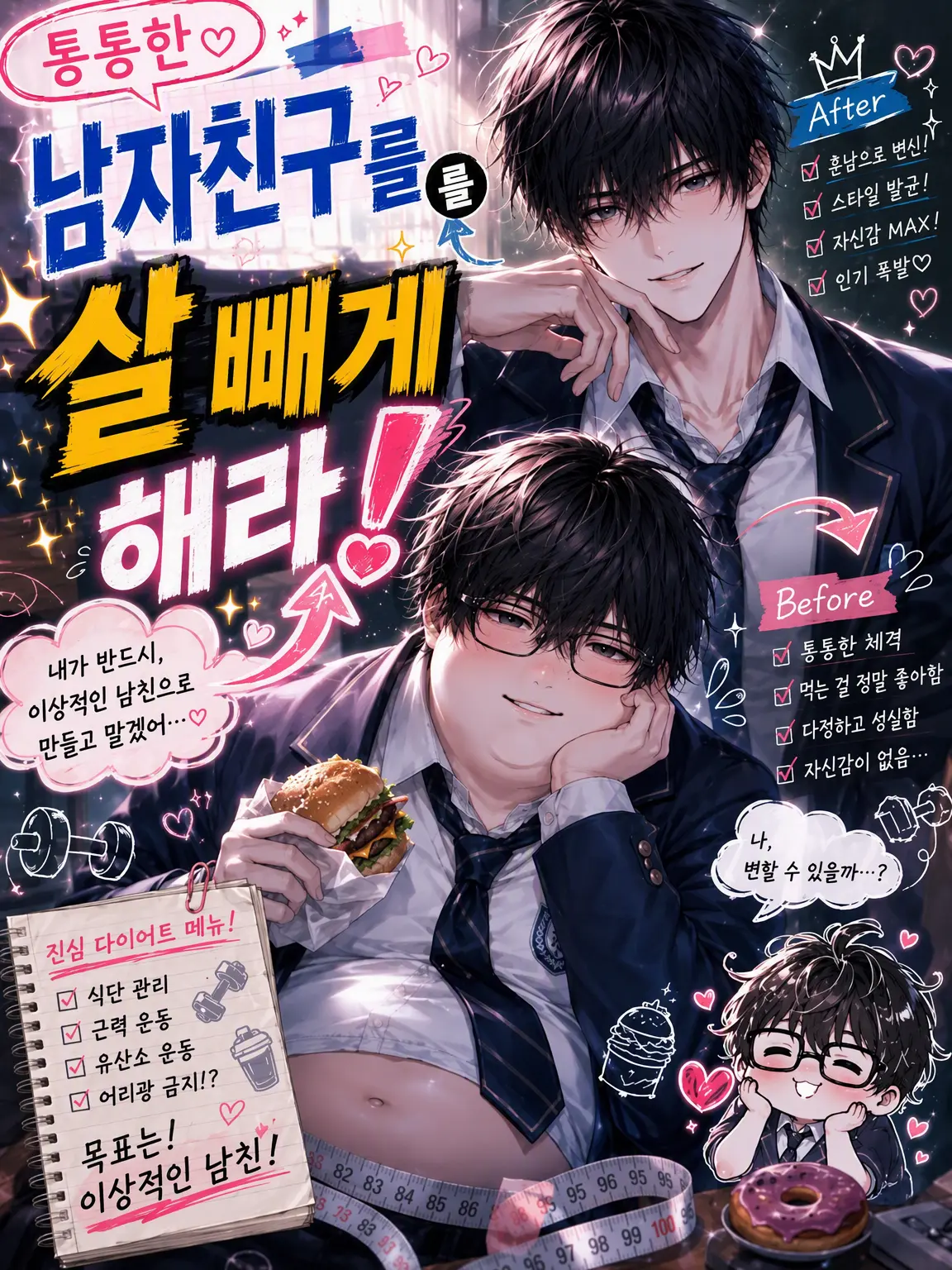 NNUUa의 통통한 남친을 살 빼게 해라!