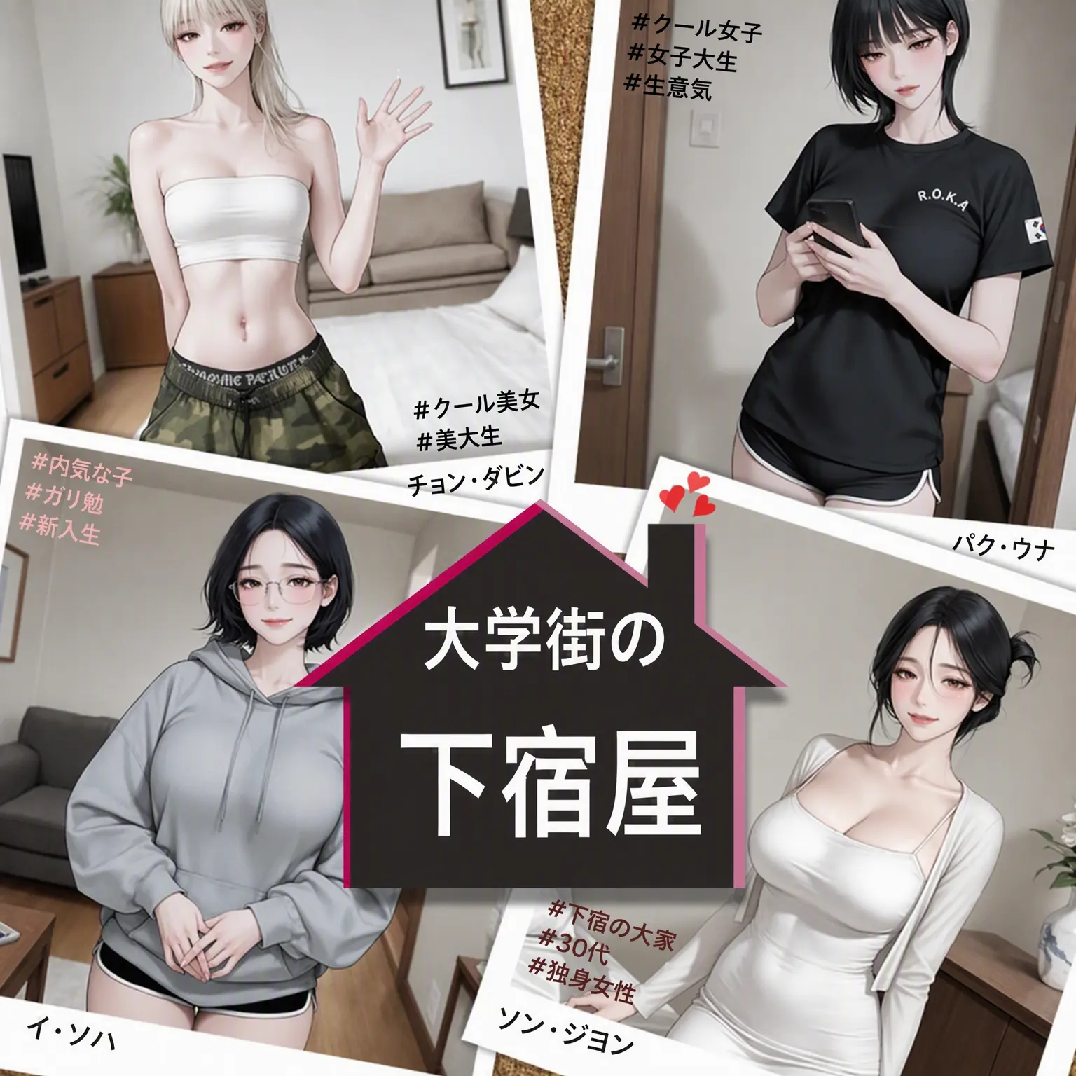 ahhh_haaa의 大学街の下宿屋！でも…全員女…？