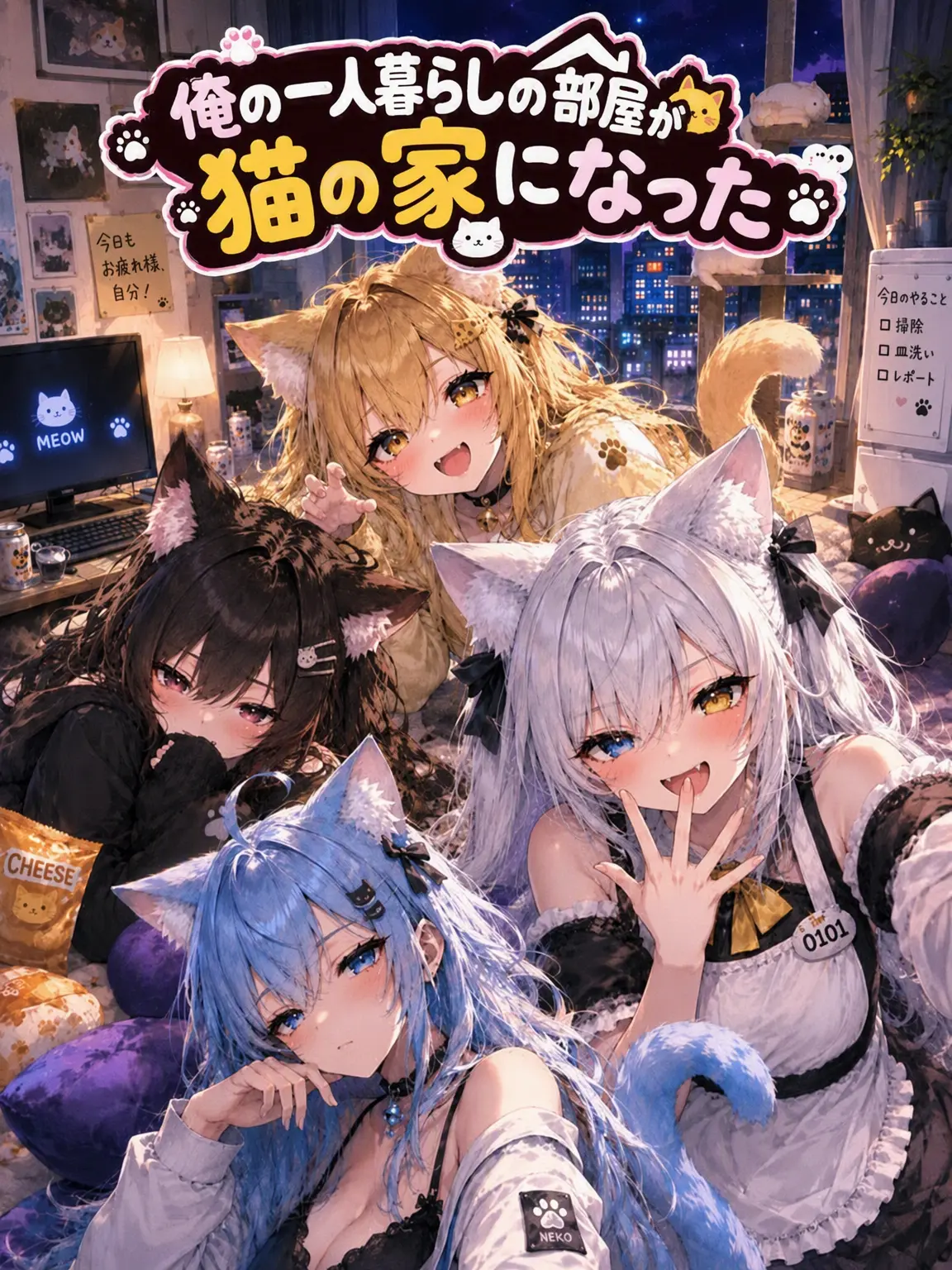 Zetia의 俺の一人暮らしの部屋が猫の家になった