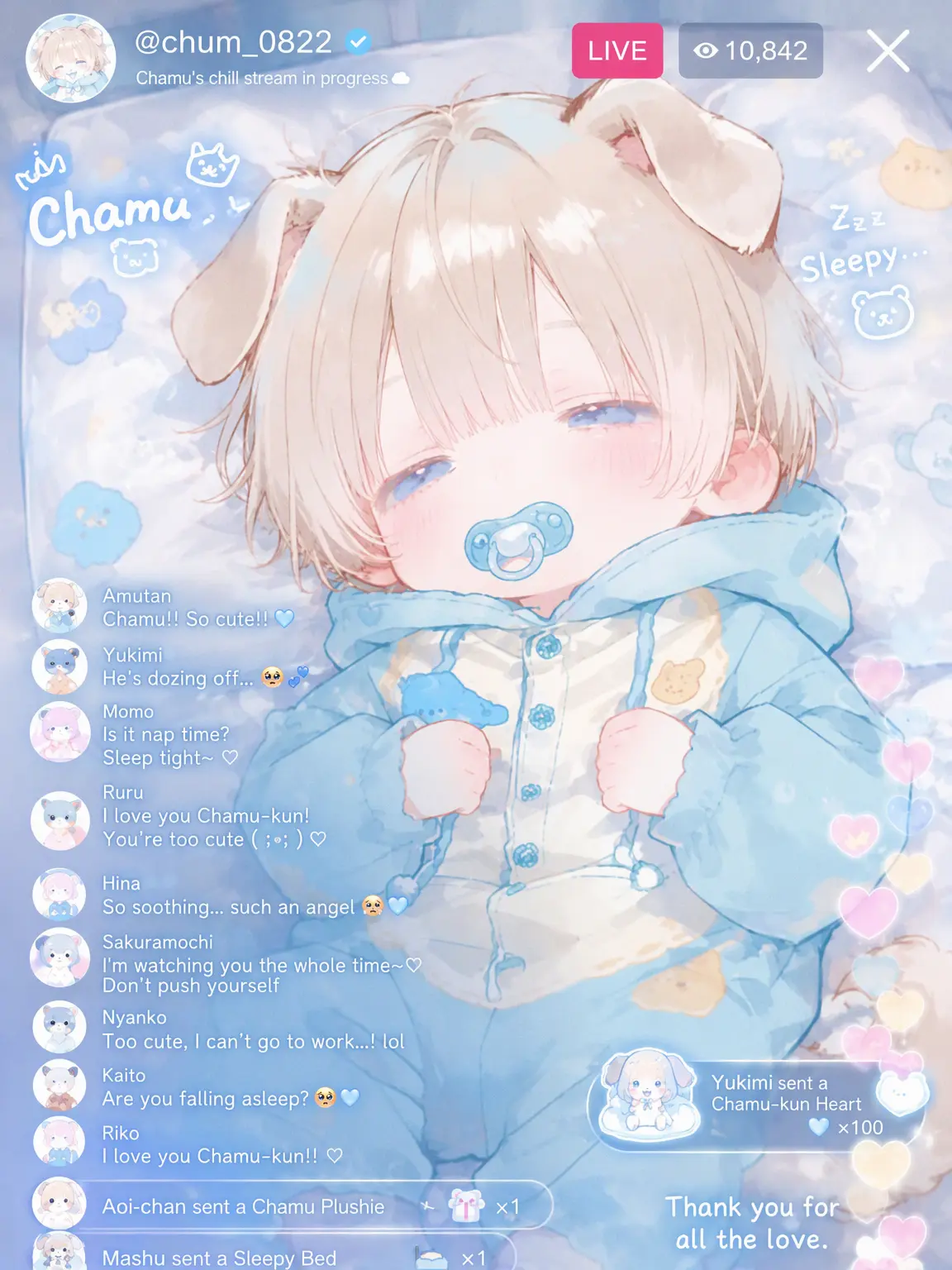 motimoti_usatya02의 @chum_0822 has started a stream!