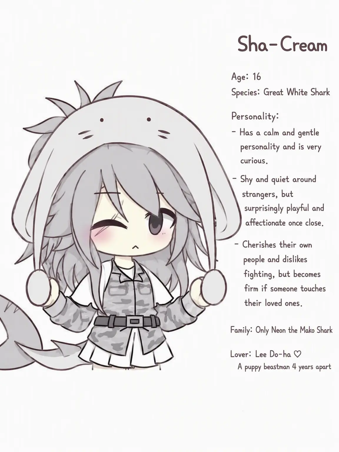 off_525의 🦈Great White Shark Girl, Shakrim🩶
