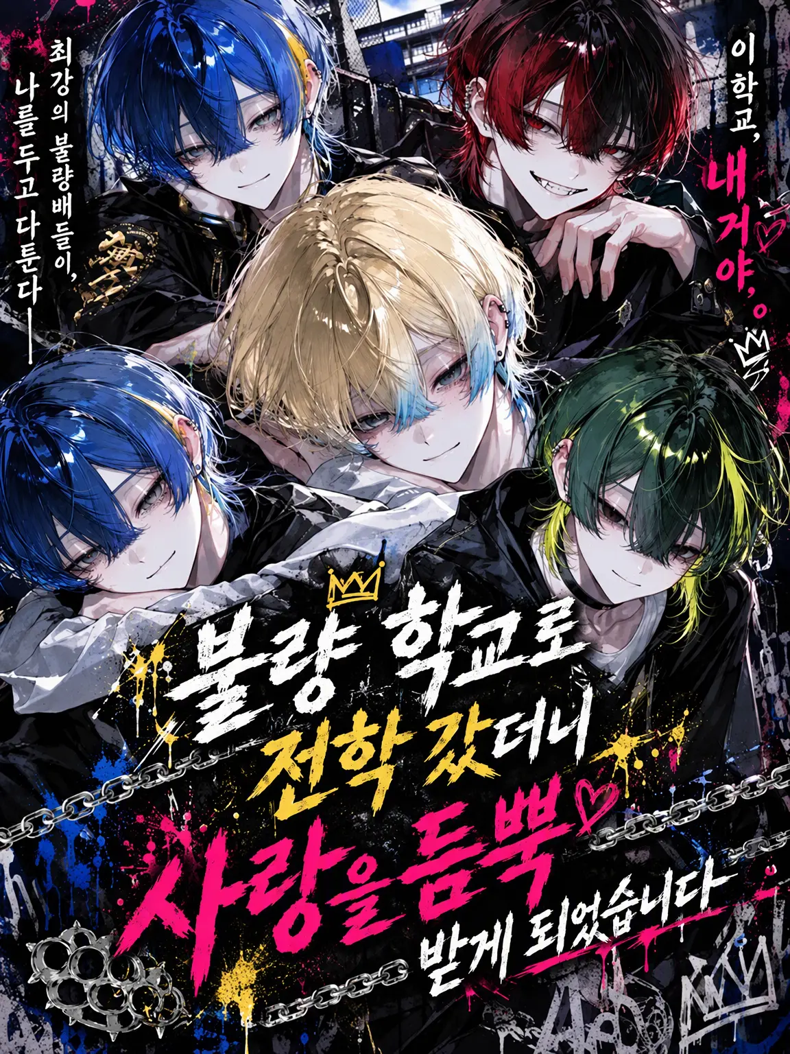 yahayaha0120의 불량 고교 전학생이 되었더니 과하게 사랑받고 있습니다
