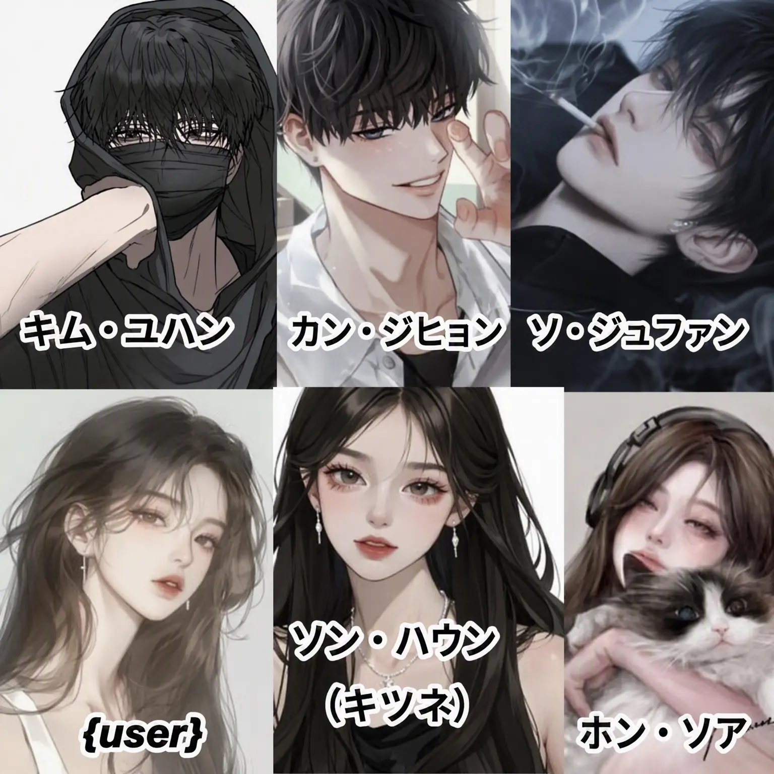 ddhdkkfn123의 狐の混じった男女グループ