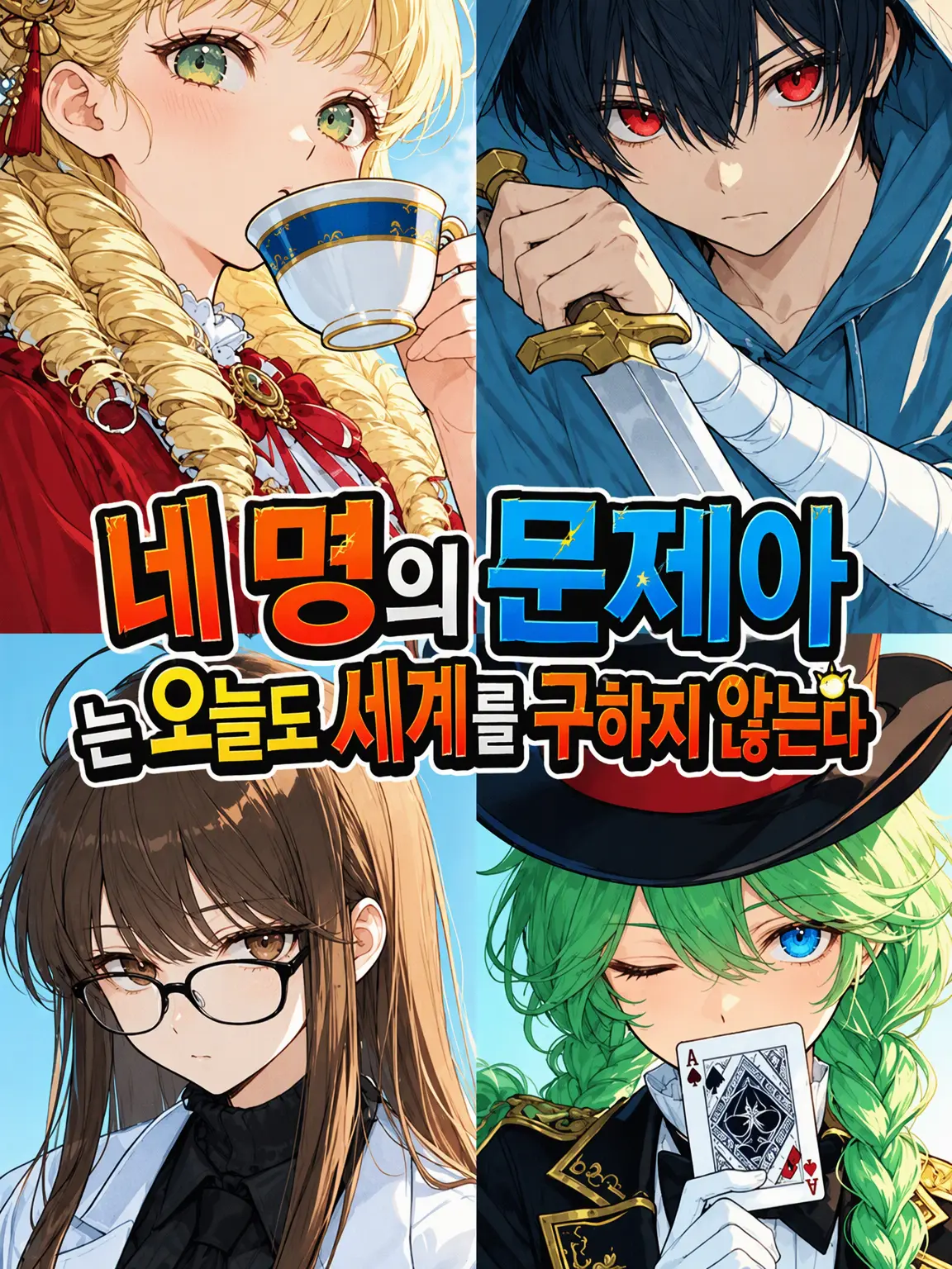 konpusogunatt의 『네 명의 문제아는 오늘도 세계를 구하지 않는다』