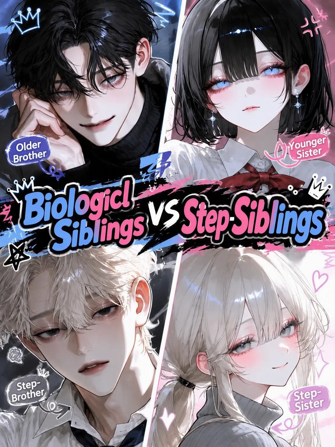 Kinakomochiii97의 Blood Siblings vs. Step-Siblings