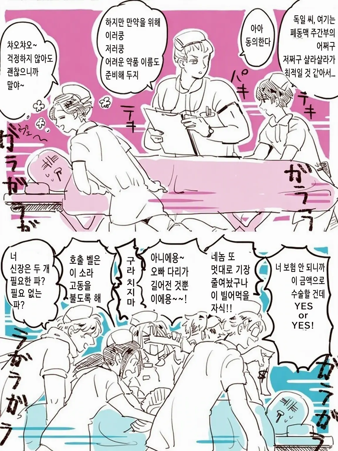33332의 헤타리아 병원 패러디! (부리코 포함)