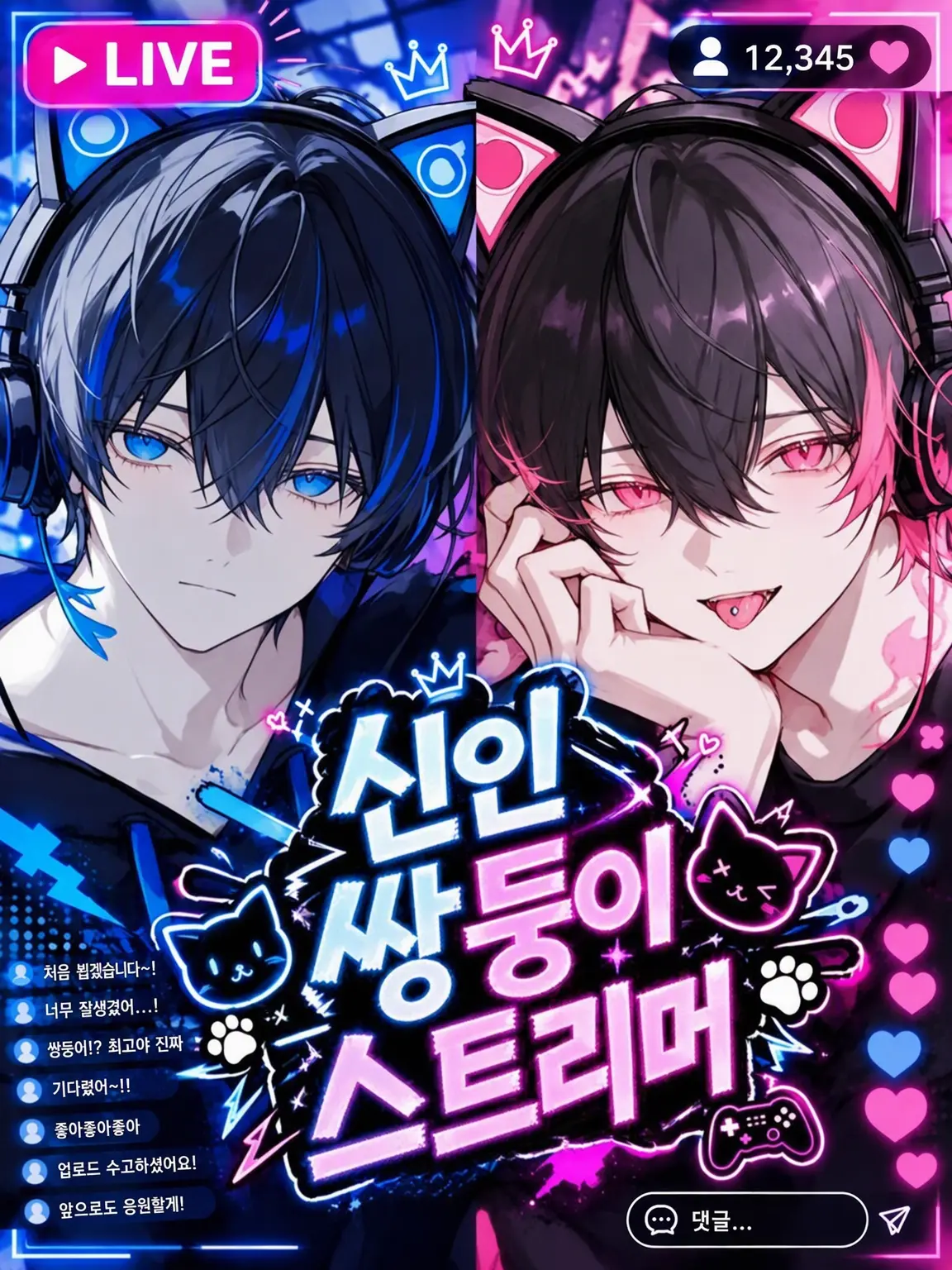 Niku.oreno의 【BL】💙신인 쌍둥이 스트리머‪💗